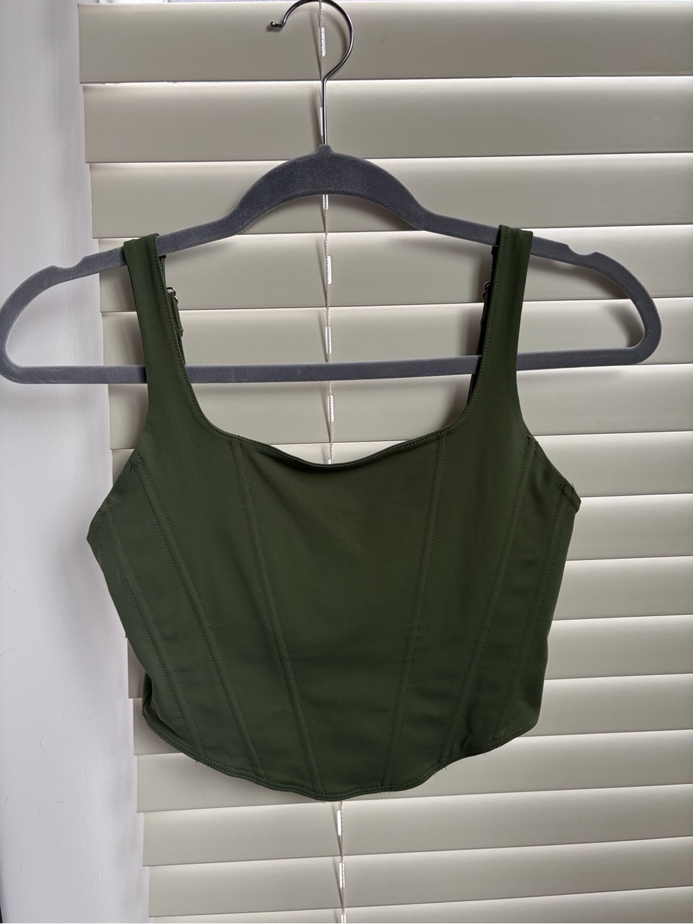 ReoRia Olive Green Corset Crop Tank